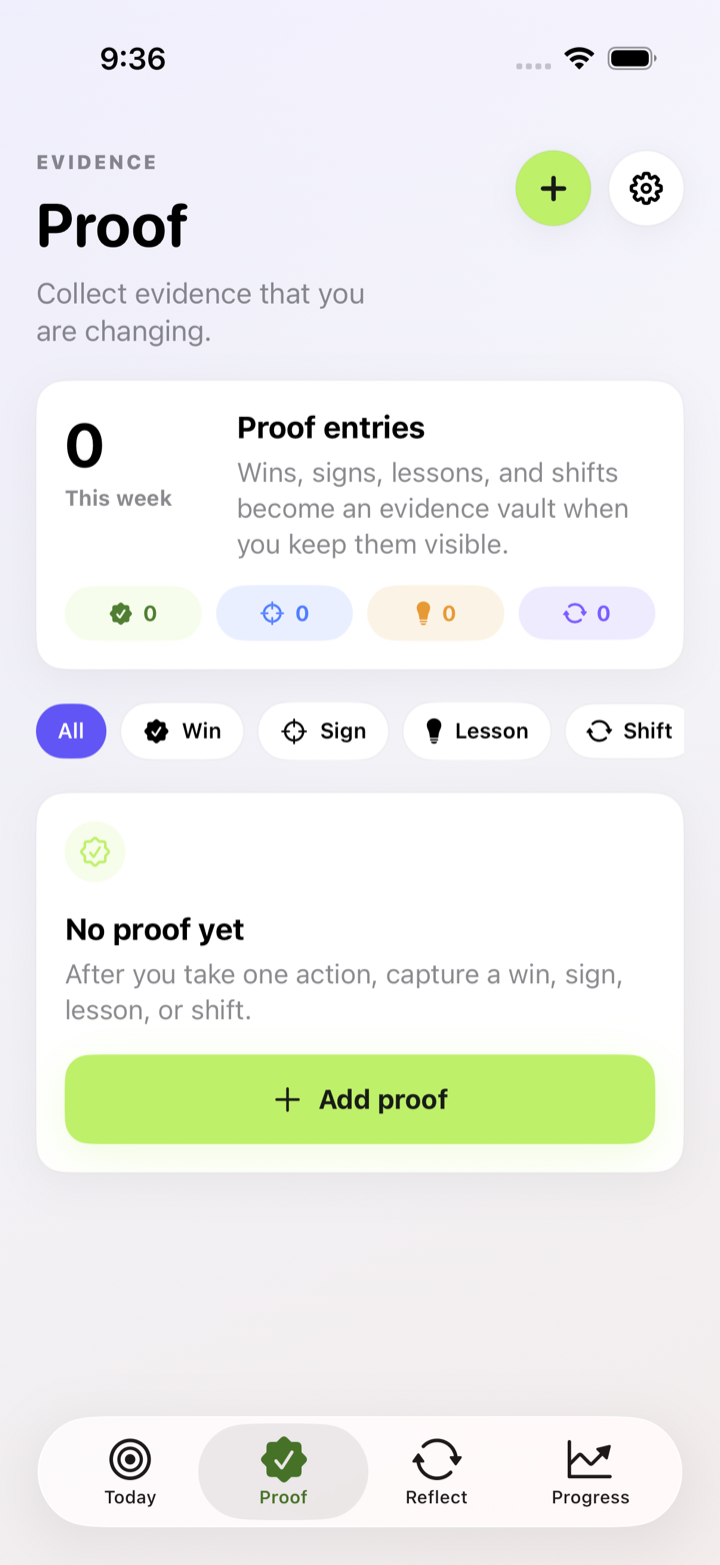 Aimward Proof vault screen.